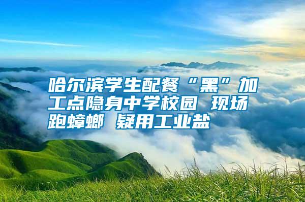 哈爾濱學生配餐“黑”加工點隱身中學校園 現場跑蟑螂 疑用工業鹽