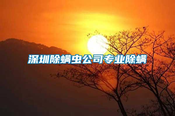 深圳除螨蟲(chóng)公司專業(yè)除螨