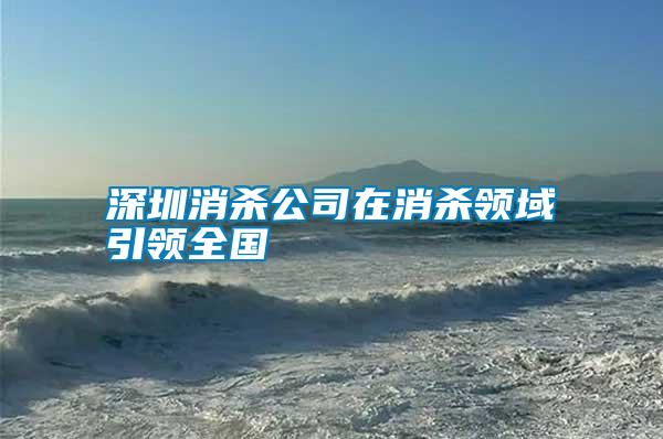 深圳消殺公司在消殺領域引領全國