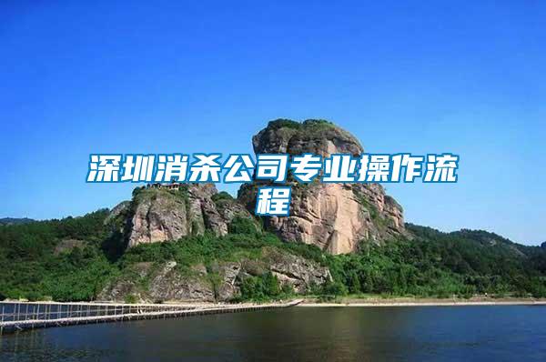 深圳消殺公司專(zhuān)業(yè)操作流程