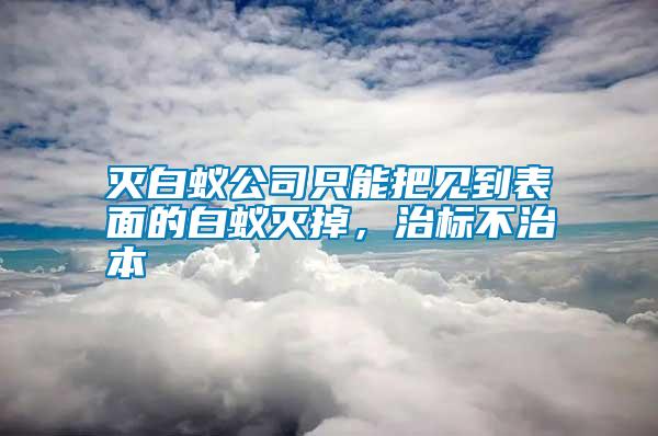 滅白蟻公司只能把見(jiàn)到表面的白蟻滅掉，治標(biāo)不治本