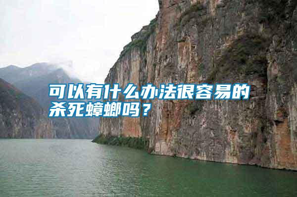 可以有什么辦法很容易的殺死蟑螂嗎？
