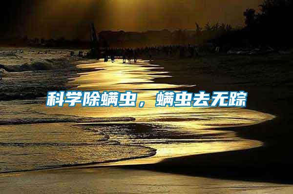 科學除螨蟲，螨蟲去無蹤