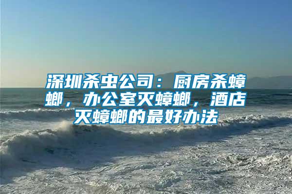 深圳殺蟲公司：廚房殺蟑螂，辦公室滅蟑螂，酒店滅蟑螂的最好辦法