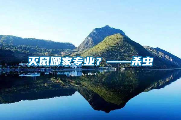 滅鼠哪家專業(yè)?——?dú)⑾x