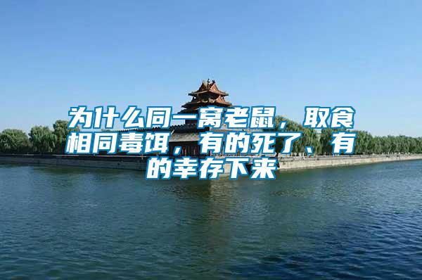 為什么同一窩老鼠，取食相同毒餌，有的死了、有的幸存下來