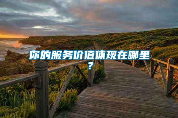 你的服務價值體現(xiàn)在哪里？