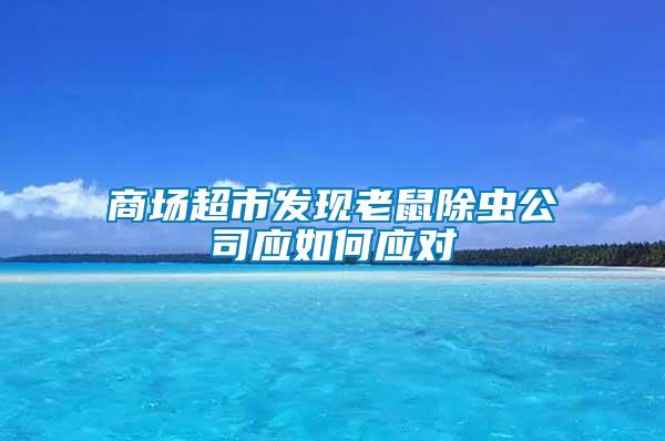 商場(chǎng)超市發(fā)現(xiàn)老鼠除蟲公司應(yīng)如何應(yīng)對(duì)