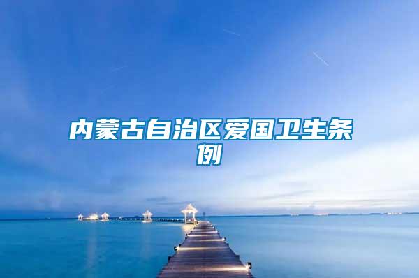 內蒙古自治區愛國衛生條例