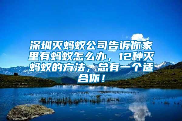 深圳滅螞蟻公司告訴你家里有螞蟻怎么辦，12種滅螞蟻的方法，總有一個適合你！