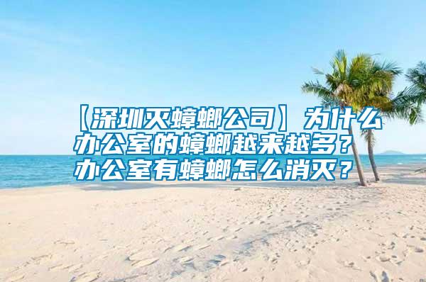 【深圳滅蟑螂公司】為什么辦公室的蟑螂越來越多？辦公室有蟑螂怎么消滅？