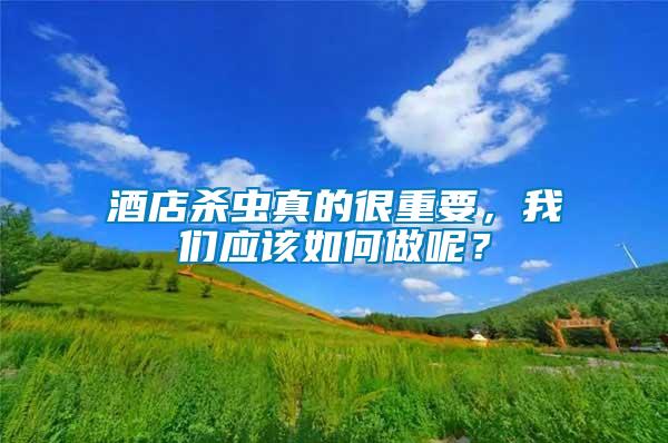 酒店殺蟲真的很重要，我們應該如何做呢？