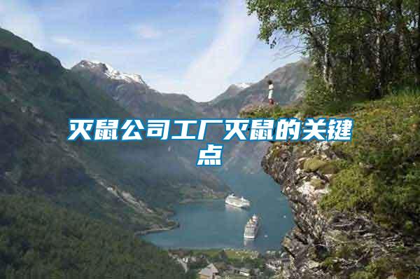 滅鼠公司工廠滅鼠的關鍵點