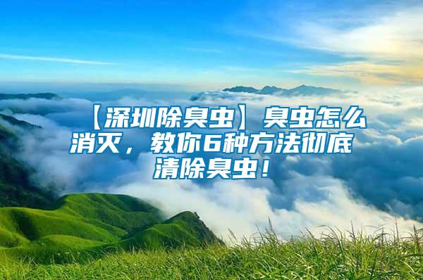 【深圳除臭蟲】臭蟲怎么消滅，教你6種方法徹底清除臭蟲！
