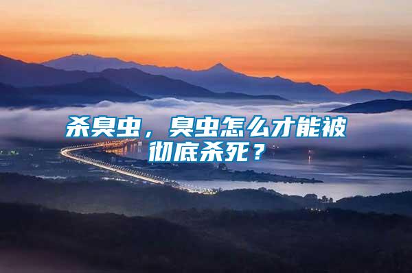 殺臭蟲，臭蟲怎么才能被徹底殺死？