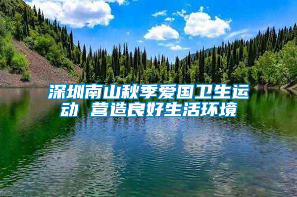 深圳南山秋季愛國衛生運動 營造良好生活環境