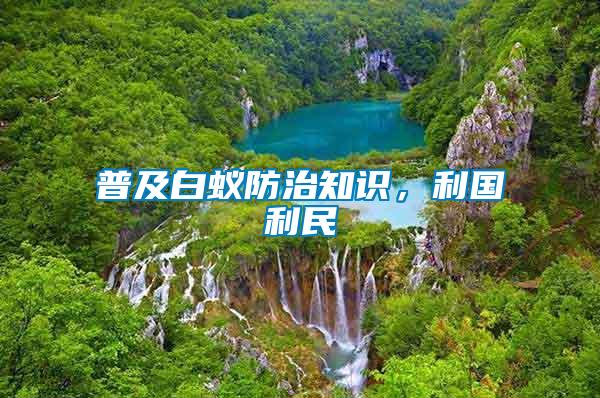 普及白蟻防治知識，利國利民