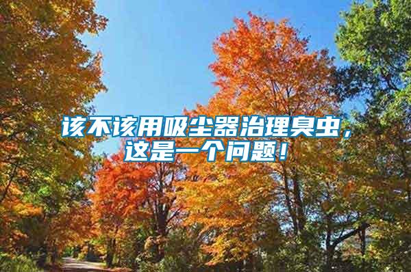 該不該用吸塵器治理臭蟲，這是一個問題！