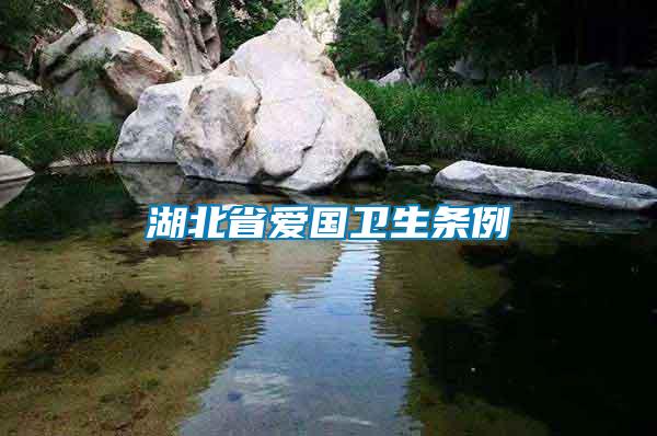 湖北省愛(ài)國(guó)衛(wèi)生條例