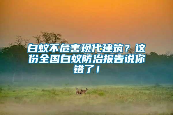白蟻不危害現(xiàn)代建筑？這份全國(guó)白蟻防治報(bào)告說(shuō)你錯(cuò)了！
