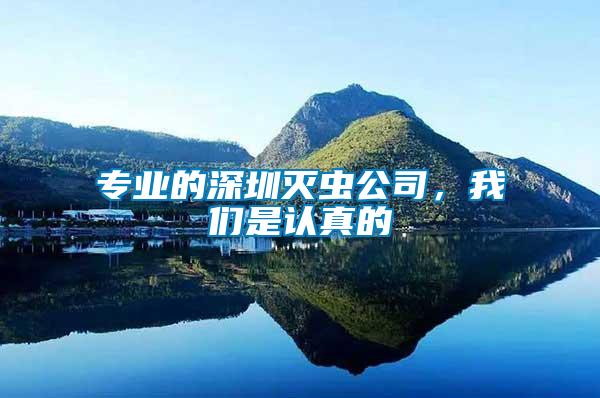 專業的深圳滅蟲公司，我們是認真的