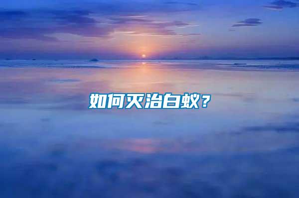 如何滅治白蟻？