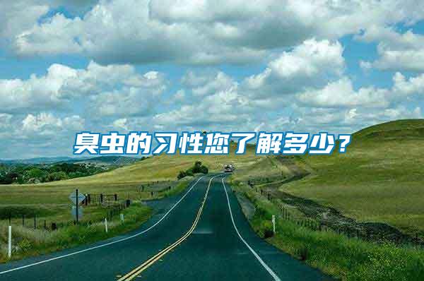 臭蟲的習性您了解多少？