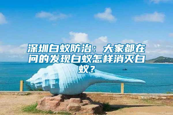 深圳白蟻防治：大家都在問的發現白蟻怎樣消滅白蟻？