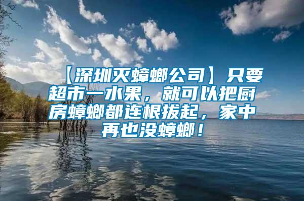 【深圳滅蟑螂公司】只要超市一水果，就可以把廚房蟑螂都連根拔起，家中再也沒蟑螂！