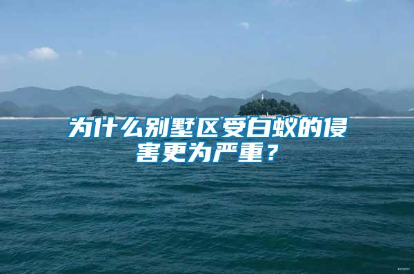 為什么別墅區(qū)受白蟻的侵害更為嚴重？