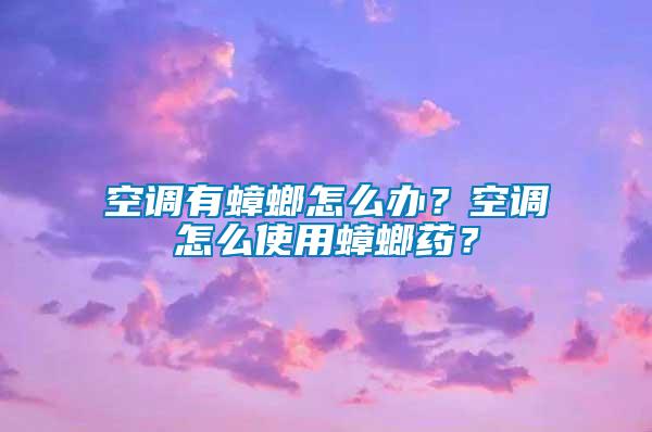 空調有蟑螂怎么辦？空調怎么使用蟑螂藥？