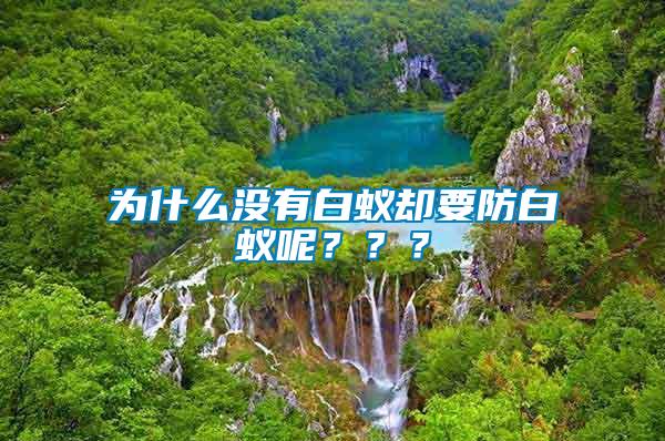 為什么沒有白蟻卻要防白蟻呢？？？
