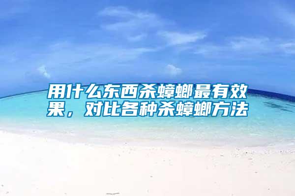 用什么東西殺蟑螂最有效果，對比各種殺蟑螂方法