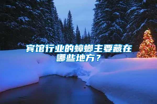 賓館行業的蟑螂主要藏在哪些地方？