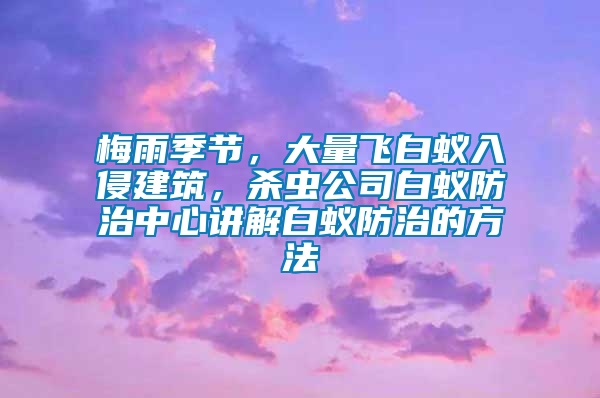 梅雨季節，大量飛白蟻入侵建筑，殺蟲公司白蟻防治中心講解白蟻防治的方法